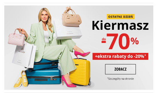 Kiermasz do -70% +ekstra rabaty na bagaż